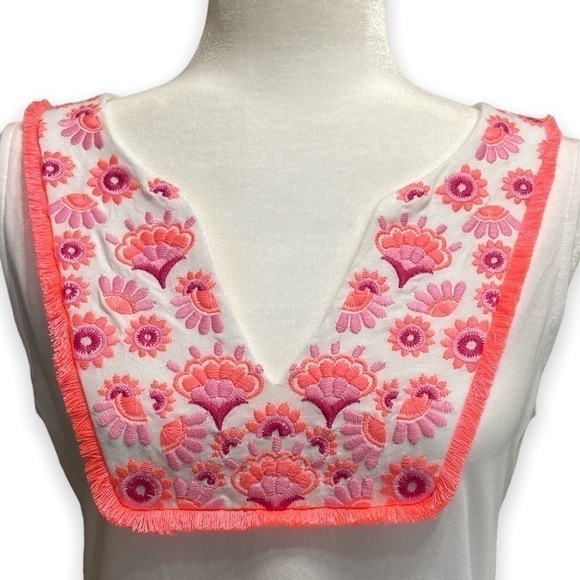 NWT Women’s Hatley Sienna Casual Dress White Cotton Blend Summer Size M - Picture 4 of 9